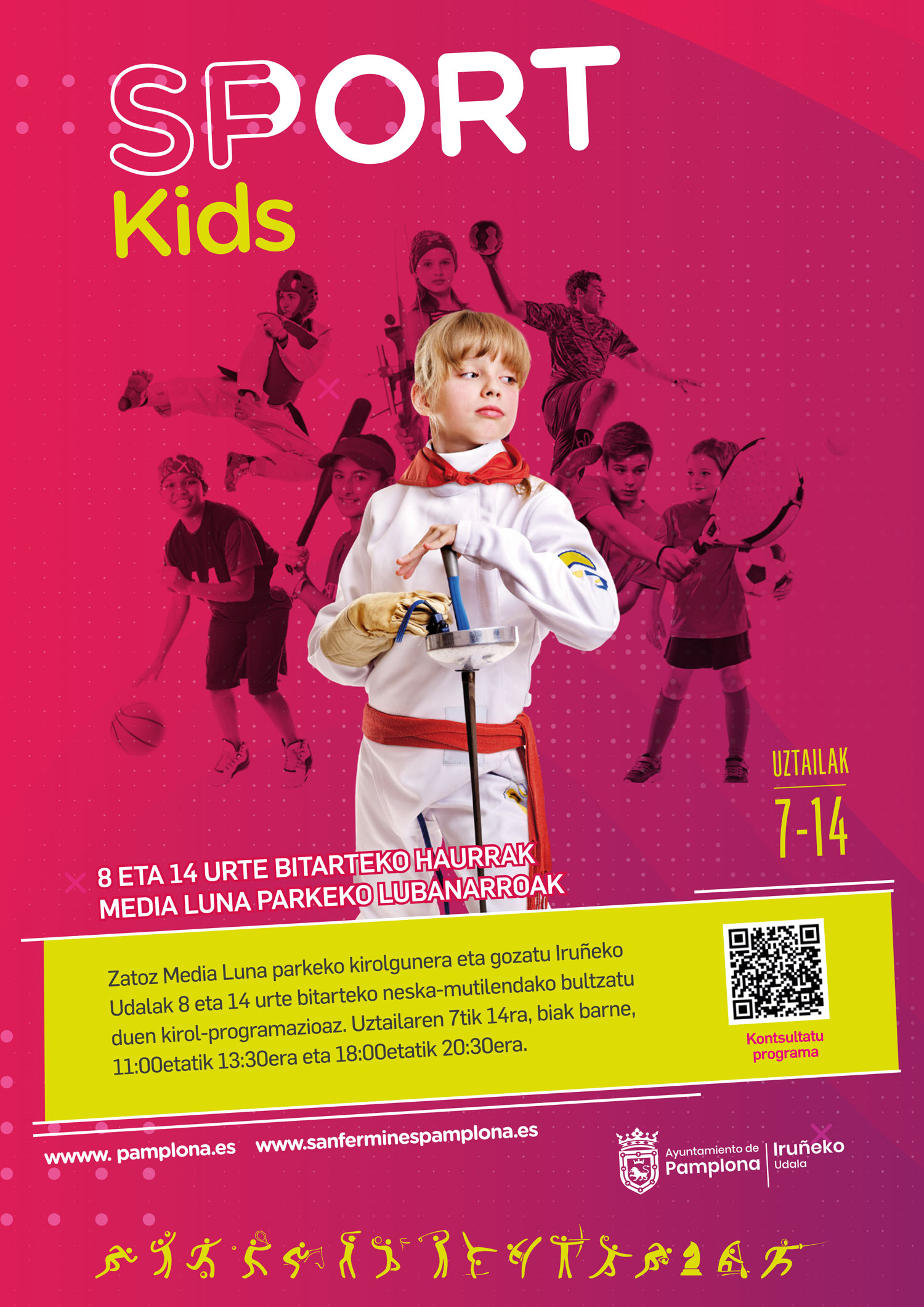 Anímate a participar en "Sport Kids" durante las fiestas de San Fermín 2023